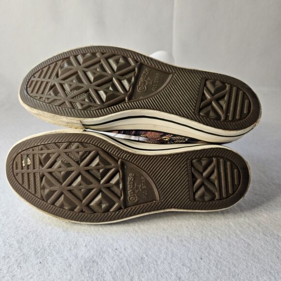 Converse Chuck Taylor All Star Sz 6 Women Gold Feather Pink & Blue High Top - Picture 6 of 6